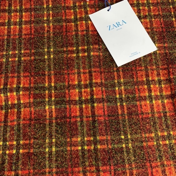 Zara Plaid Peplum HemTank Blouse NWT - Picture 8 of 8